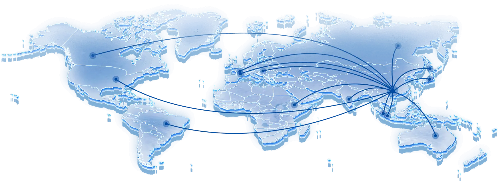 Efan global logistics network mobile map